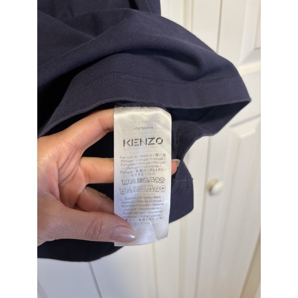 Kenzo XL Navy Blue Embroidered Tiger T-Shirt - Picture 4 of 7